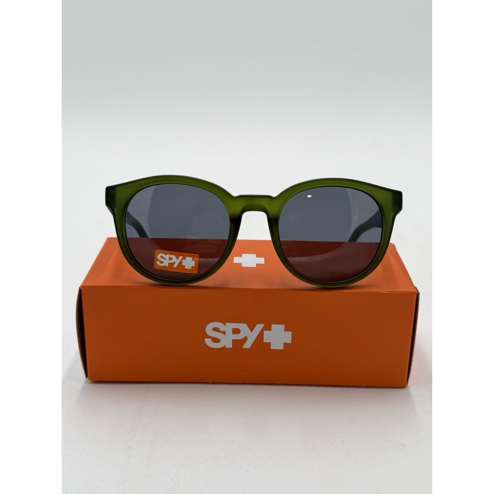 SPY Hi-Fi Matte Translucent Olive w/Gray Lens Round Sunglasses Authentic New